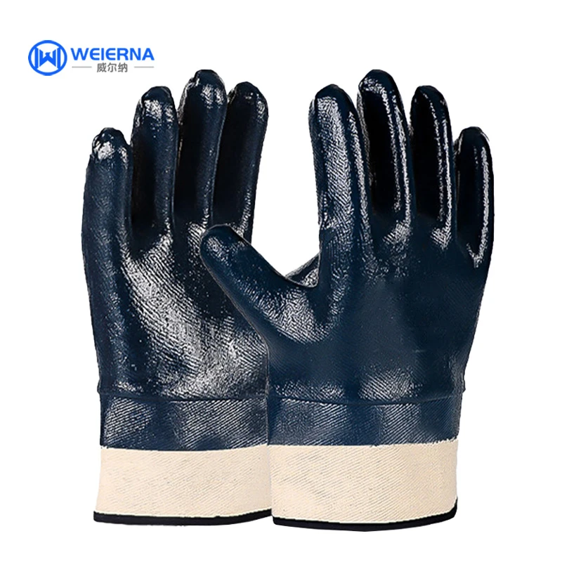 Chemical Resistant Nitrile Safety Cuff Gloves